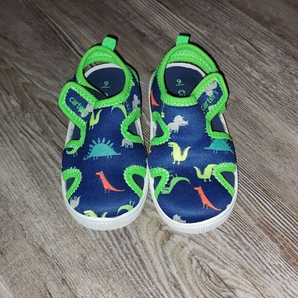 Carter's dinosaur water beach shoes Sz 9 - Picture 3 of 7
